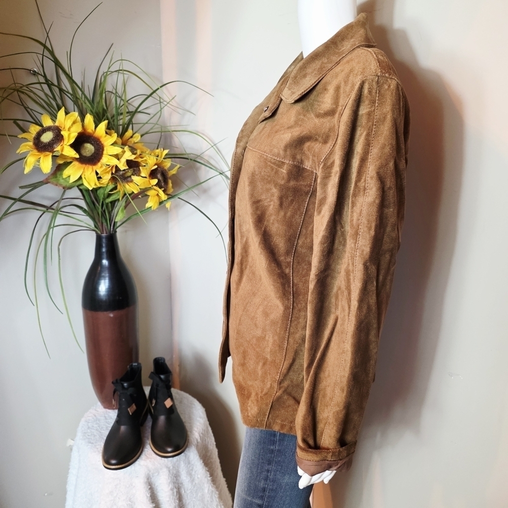 Vintage Washable Brown Suede Women's Jacket - Picture 5 of 7